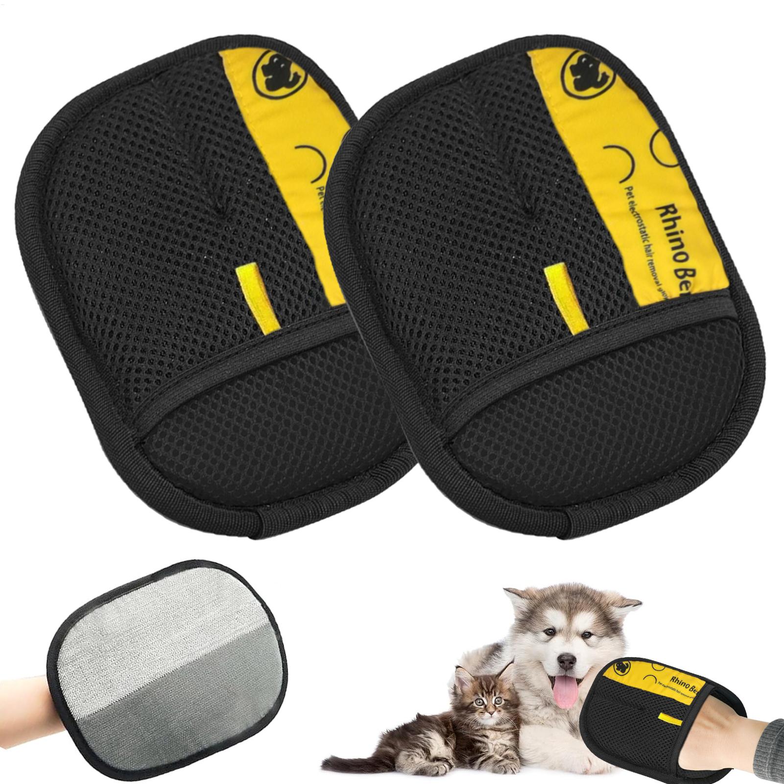 Pet Grooming Glove - 2pcs Cat Grooming Gloves Electrostatic Pet