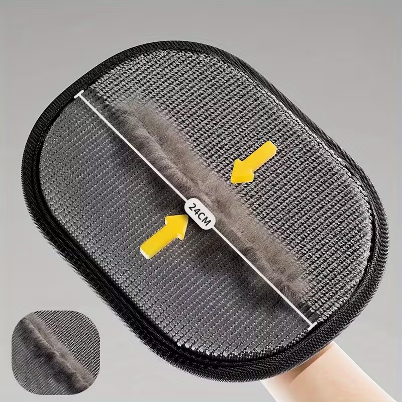 Pet Grooming Glove - Double-Sided Pet Hair Removal Brush &