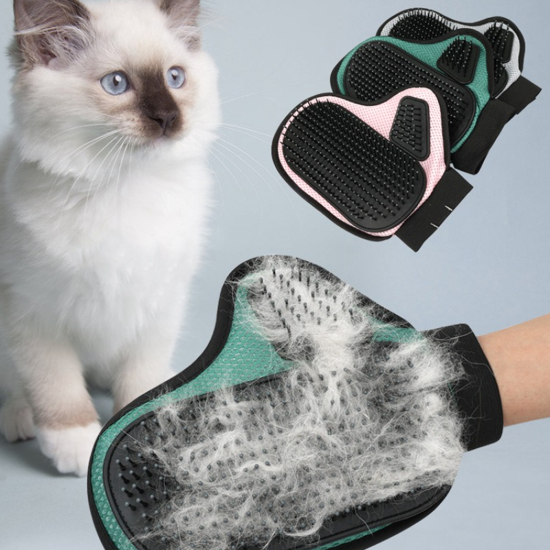 Pet Grooming Glove - Pet Cat Grooming Gloves Kitten Grooming