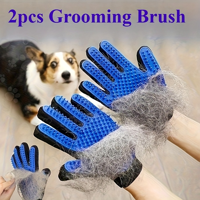Pet Grooming Glove - 2PCS Pet Grooming Gloves, Massage Deshedding