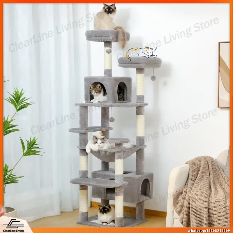 Cat Scratching Post - Large Cat Tree Tower for Indoor