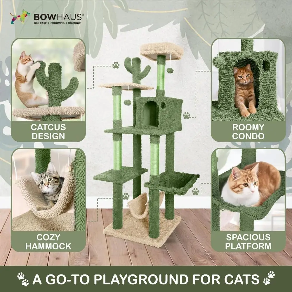 Multi-Level 70-Inch Cactus-The - đánh giá và giá Cat Scratching Post