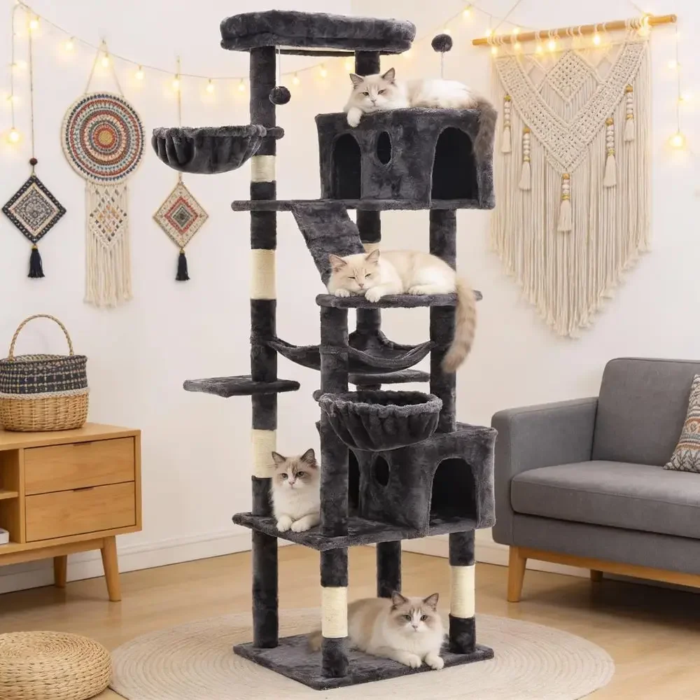 74 Tall Cat Tree Tower with Sc - đánh giá và giá Cat Scratching Post