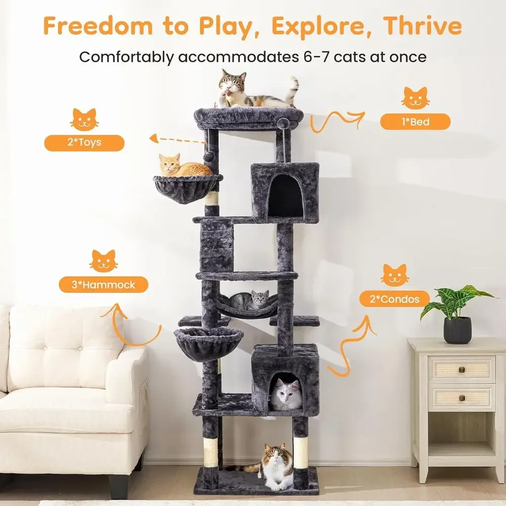 74 Tall Cat Tree Tower with Sc - đánh giá và giá Cat Scratching Post