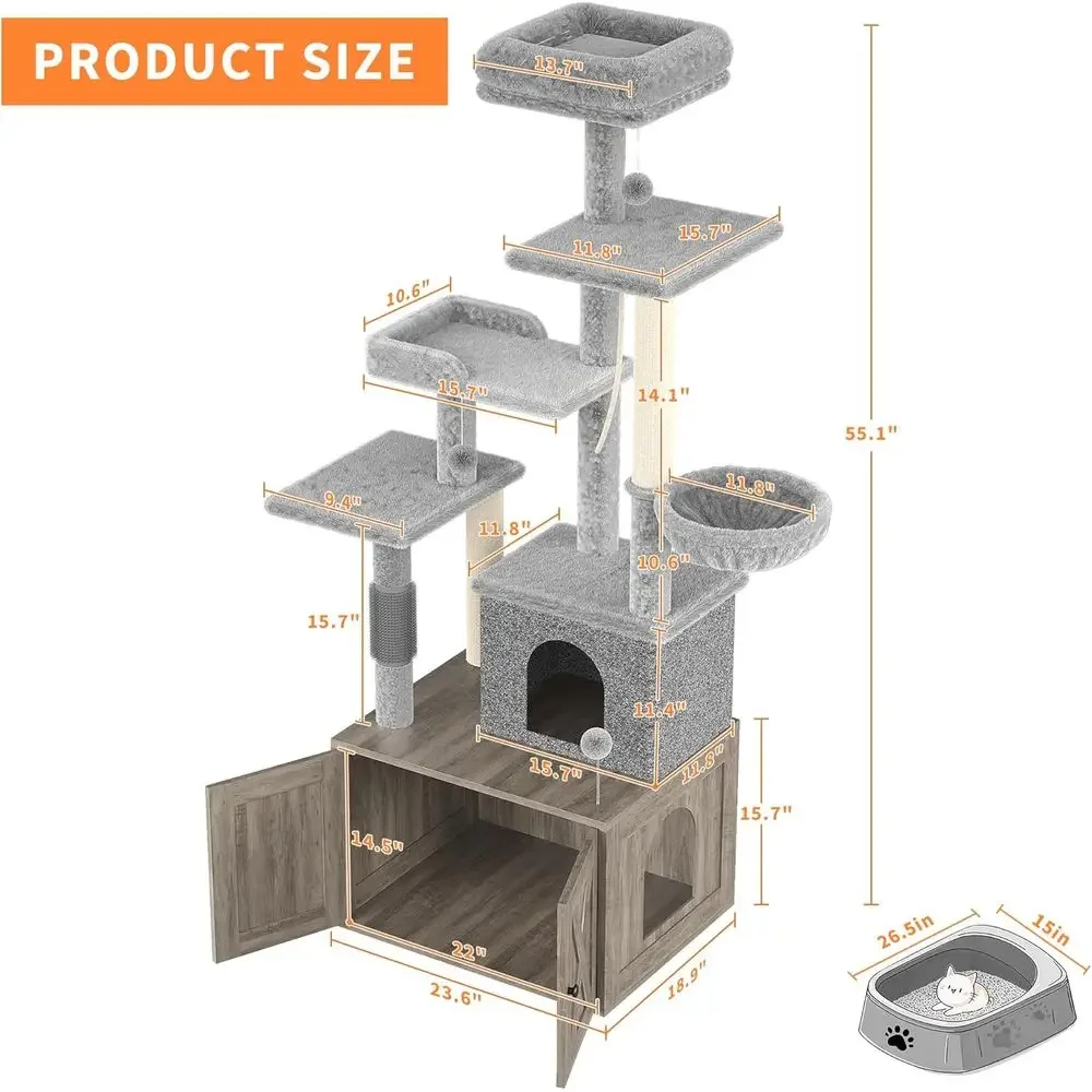 Large Multi-Level Cat Playhous - đánh giá và giá Cat Scratching Post