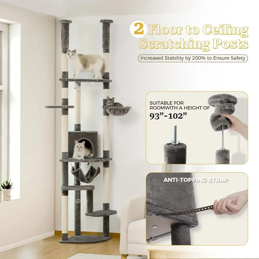 Adjustable Height Cat Tower: S - đánh giá và giá Cat Scratching Post