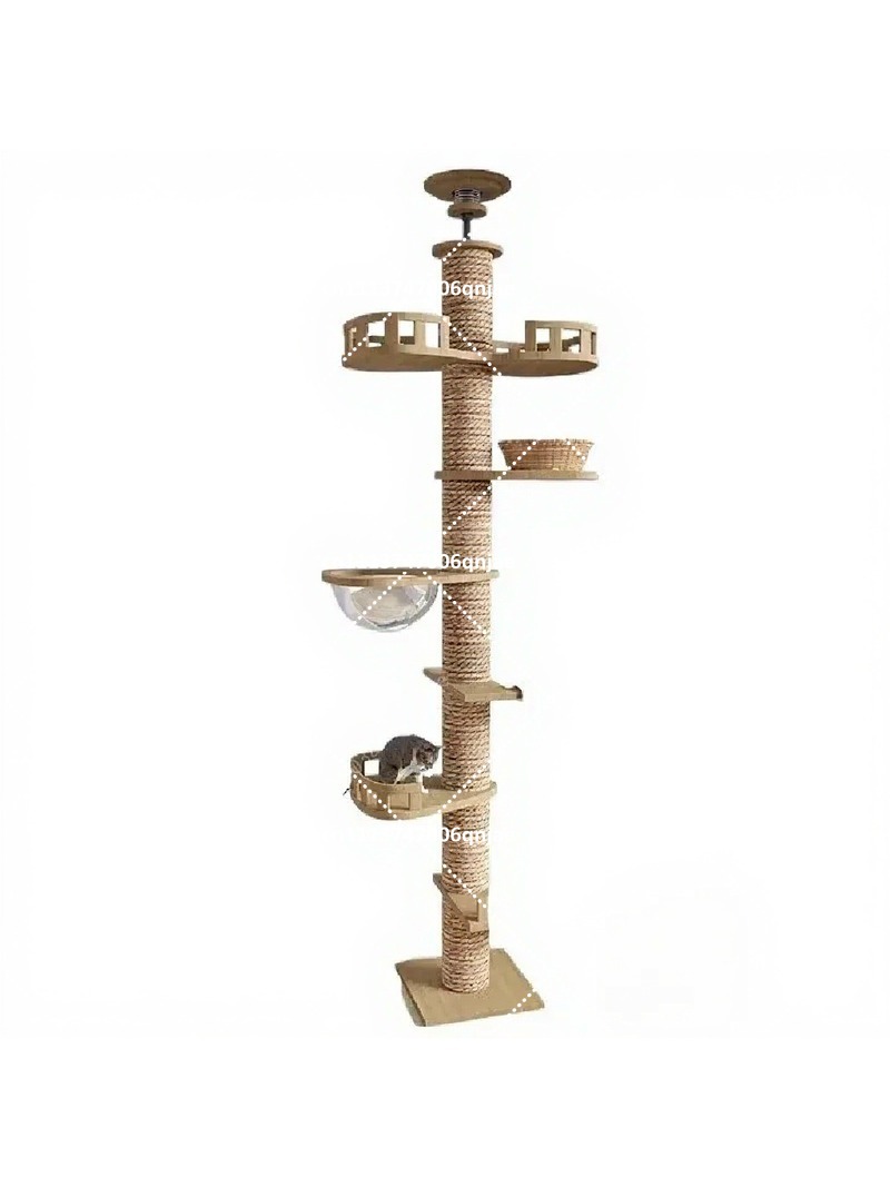 Indoor Wooden Cat Tree House M - đánh giá và giá Cat Scratching Post