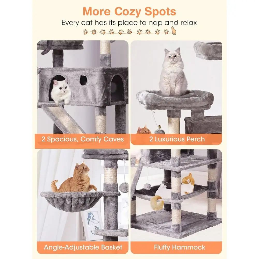 Multi-Level 70.1 Cat Tree with - đánh giá và giá Cat Scratching Post