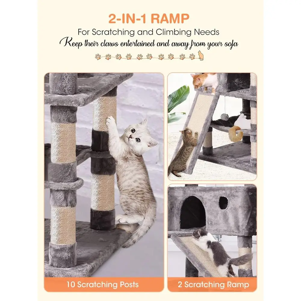 Multi-Level 70.1 Cat Tree with - đánh giá và giá Cat Scratching Post