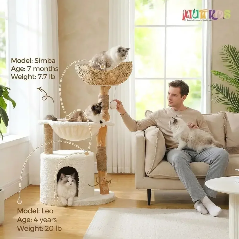 Large Cozy Cat Tree with Real  - đánh giá và giá Cat Scratching Post