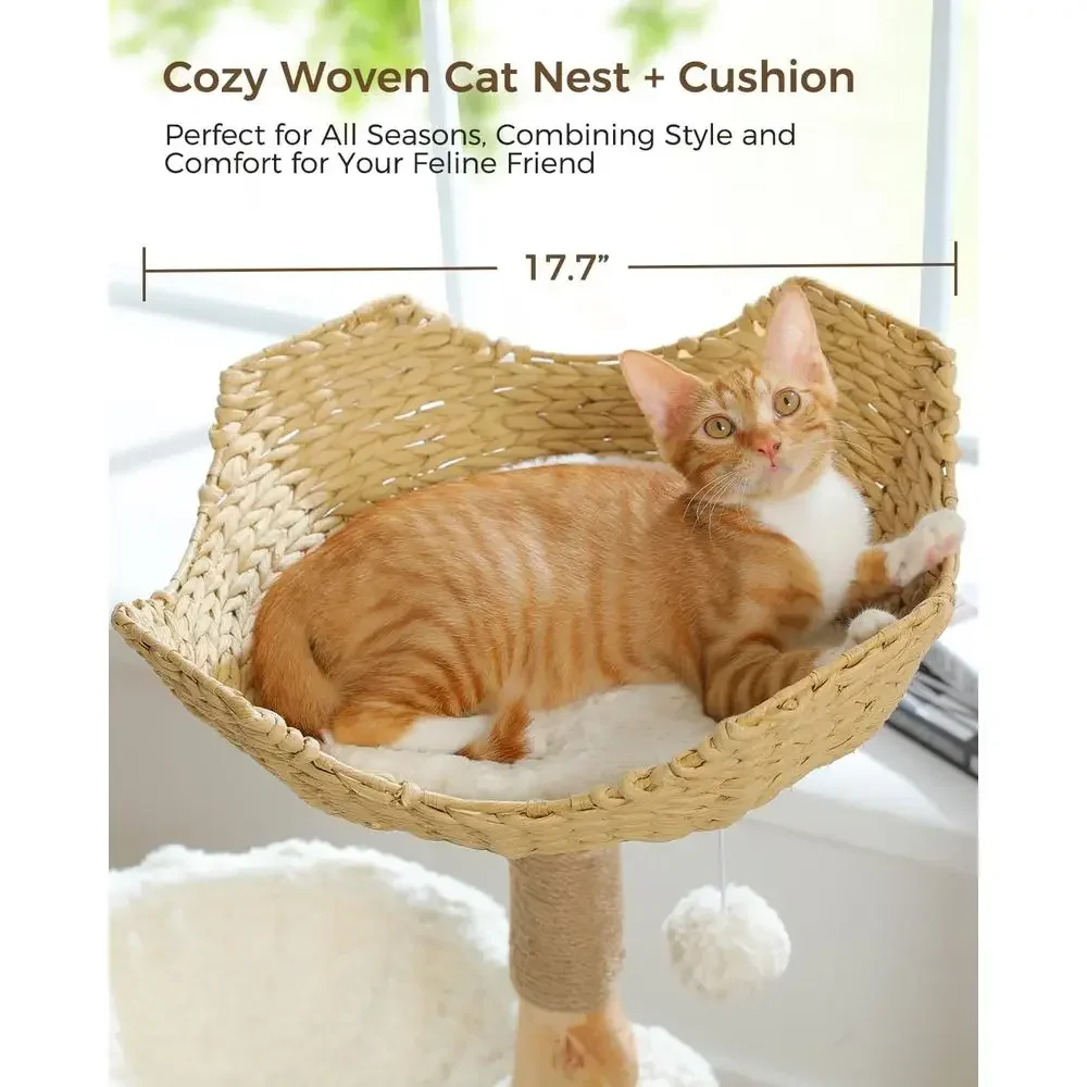 Large Cozy Cat Tree with Real  - đánh giá và giá Cat Scratching Post