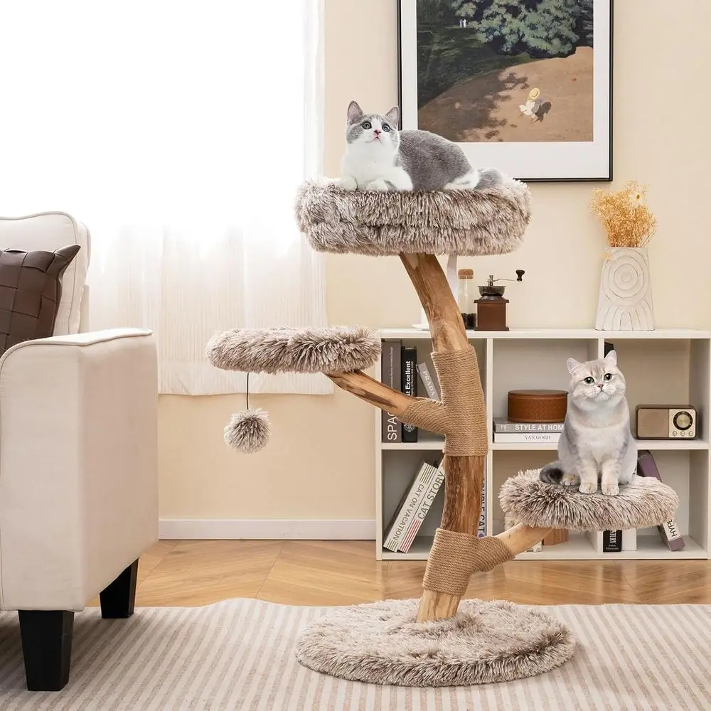 Multi-Level Wooden Cat Tower w - đánh giá và giá Cat Scratching Post