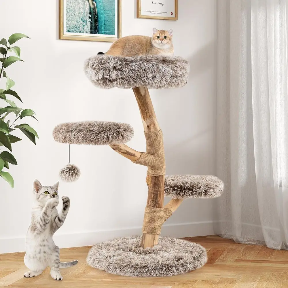 Multi-Level Wooden Cat Tower w - đánh giá và giá Cat Scratching Post