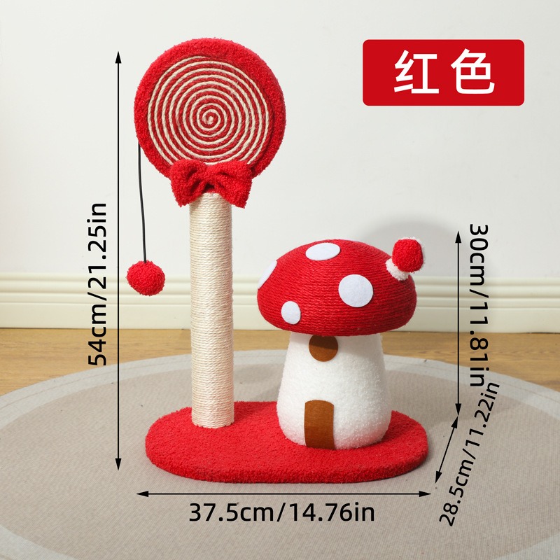 Cute Mushroom House Cat Scratc - đánh giá và giá Cat Scratching Post