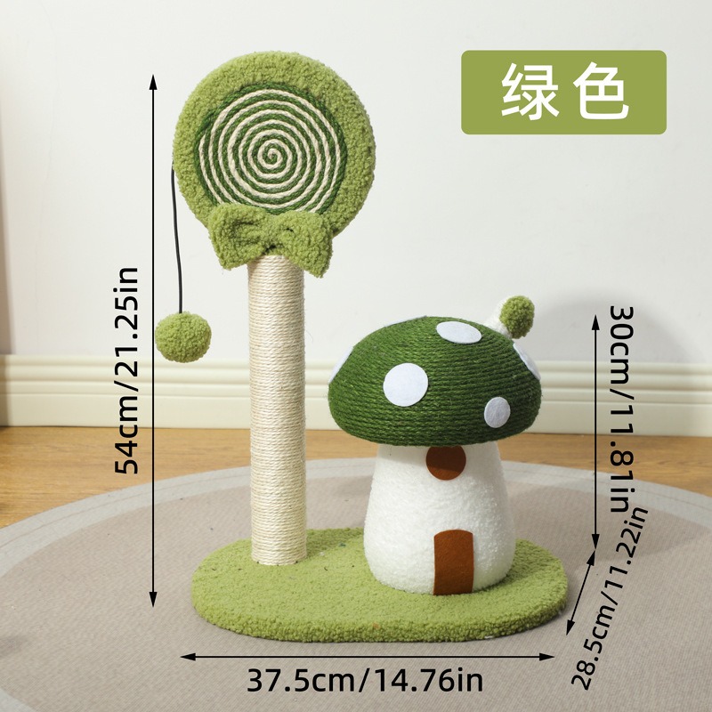 Cute Mushroom House Cat Scratc - đánh giá và giá Cat Scratching Post