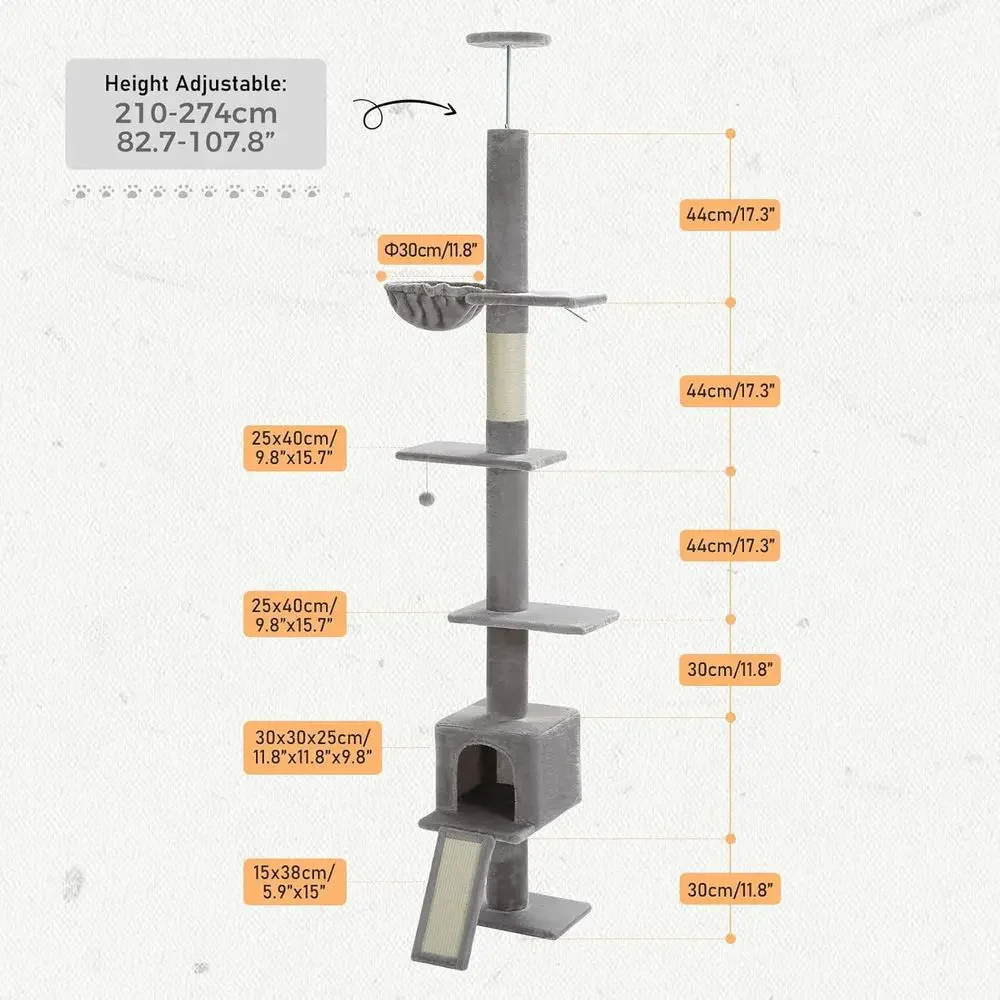 Adjustable 5-Level Cat Tree, 8 - đánh giá và giá Cat Scratching Post
