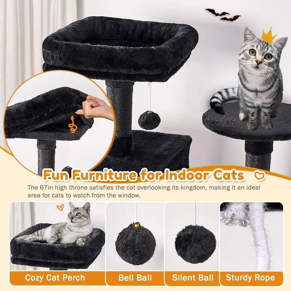 67 Multi-Layered XL Cat Tower  - đánh giá và giá Cat Scratching Post