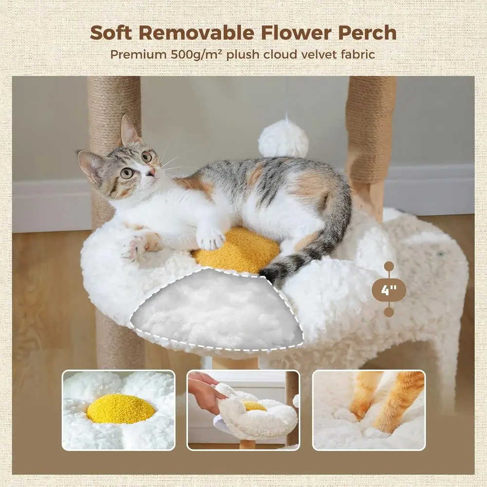 48.5 Tall Solid Wood Cat Tower - đánh giá và giá Cat Scratching Post