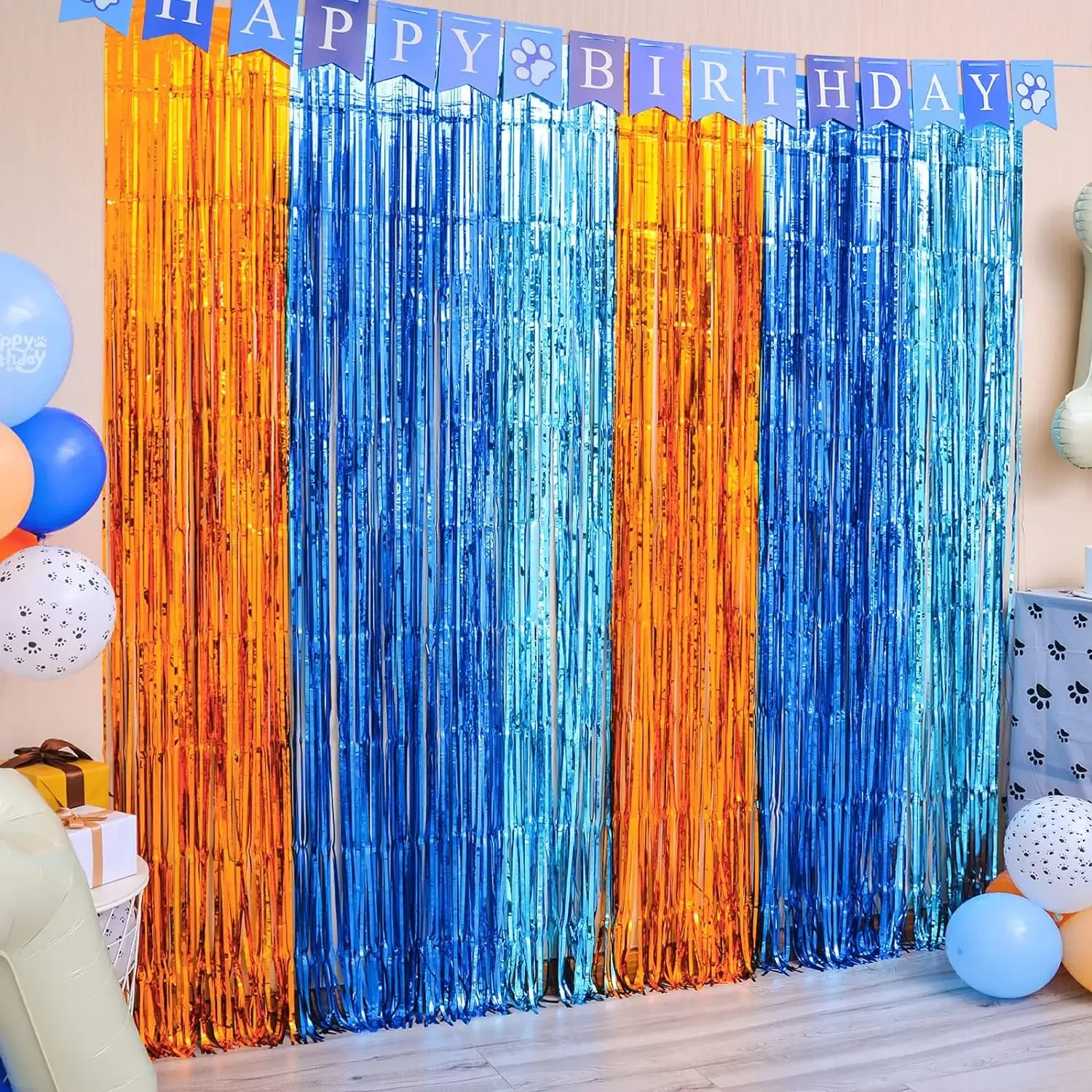 Orange Blue Dog Foil Fringe Cu - đánh giá và giá Pet Supplies Nz