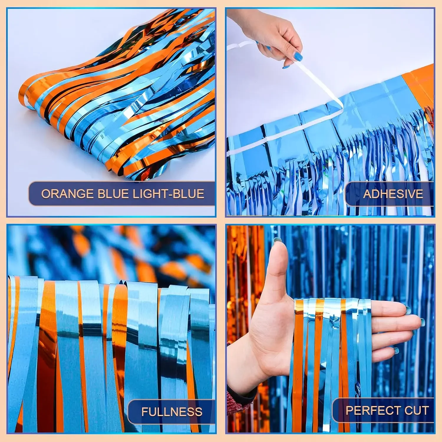Orange Blue Dog Foil Fringe Cu - đánh giá và giá Pet Supplies Nz