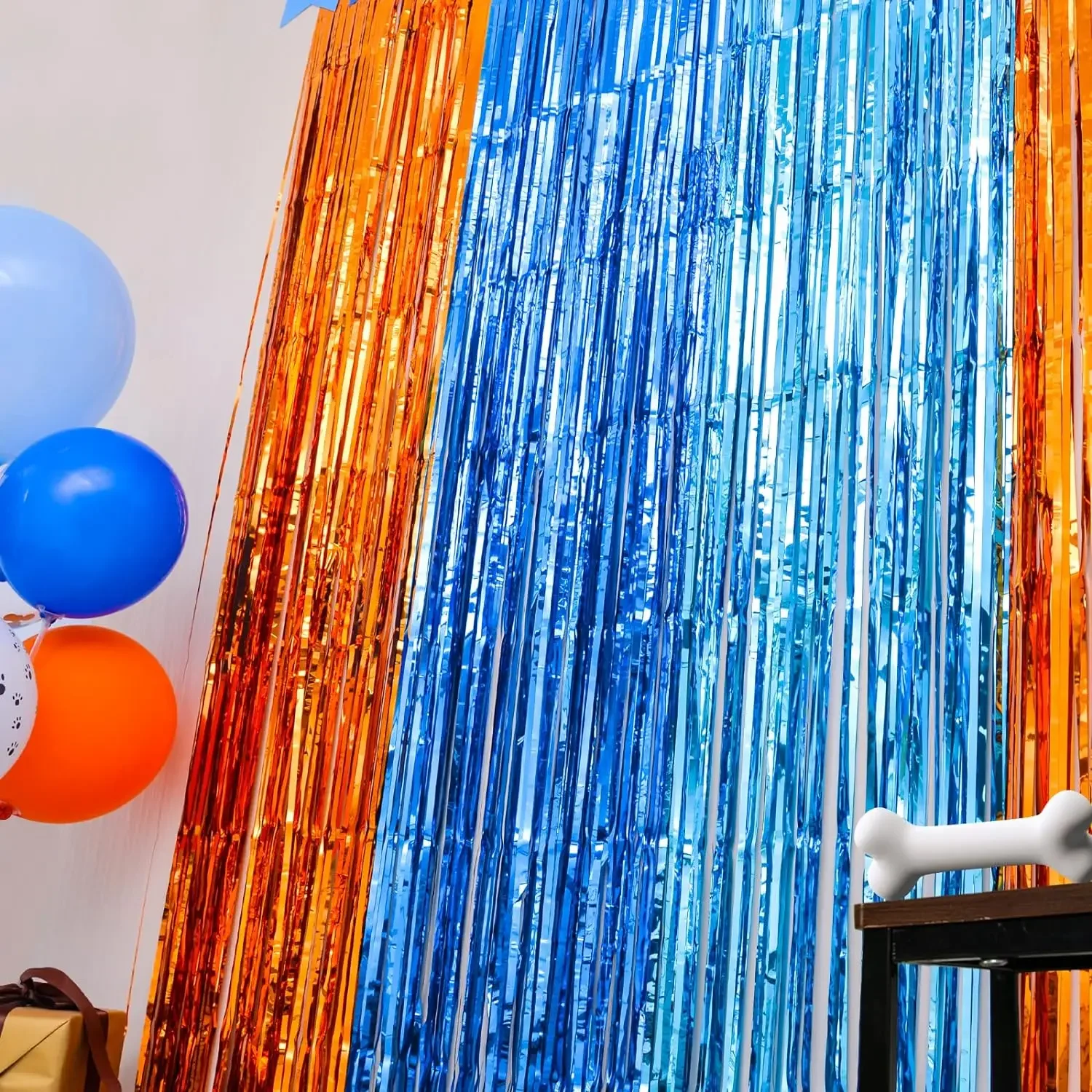 Orange Blue Dog Foil Fringe Cu - đánh giá và giá Pet Supplies Nz