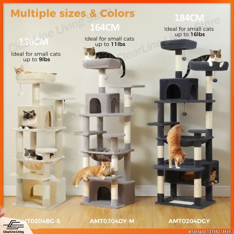 Large Cat Tree Tower for Indoo - đánh giá và giá Cat Scratching Post